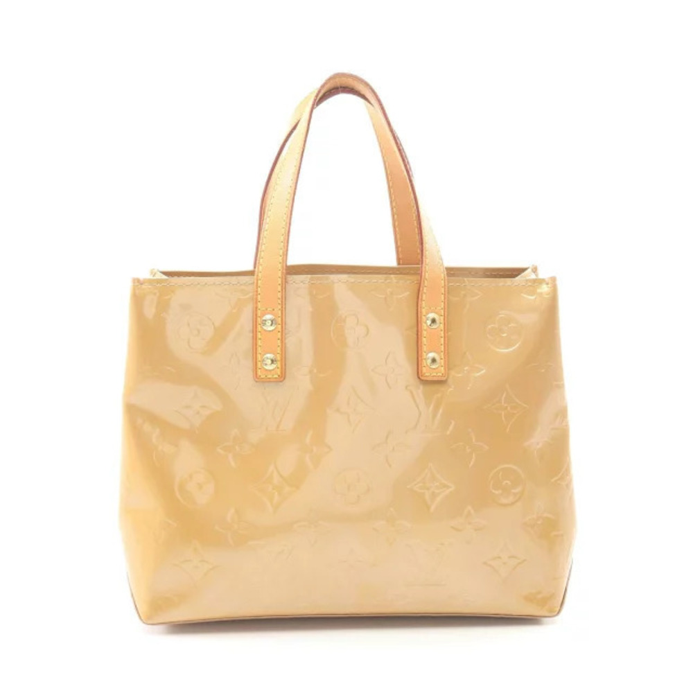 Louis Vuitton Lead Handbag Leather Vernis Beige Cream